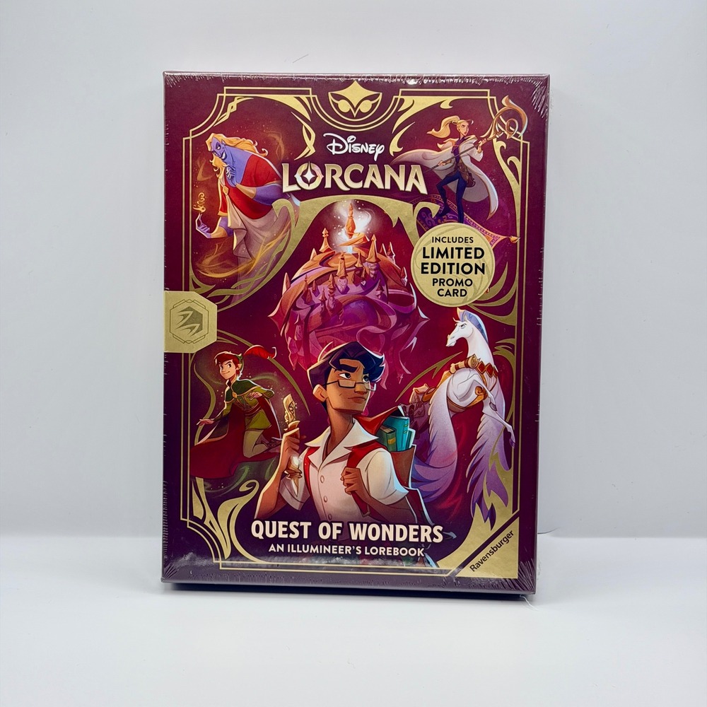 Disney Lorcana D23 Quest of Wonders Illumineers Lorebook Promo Card Sealed